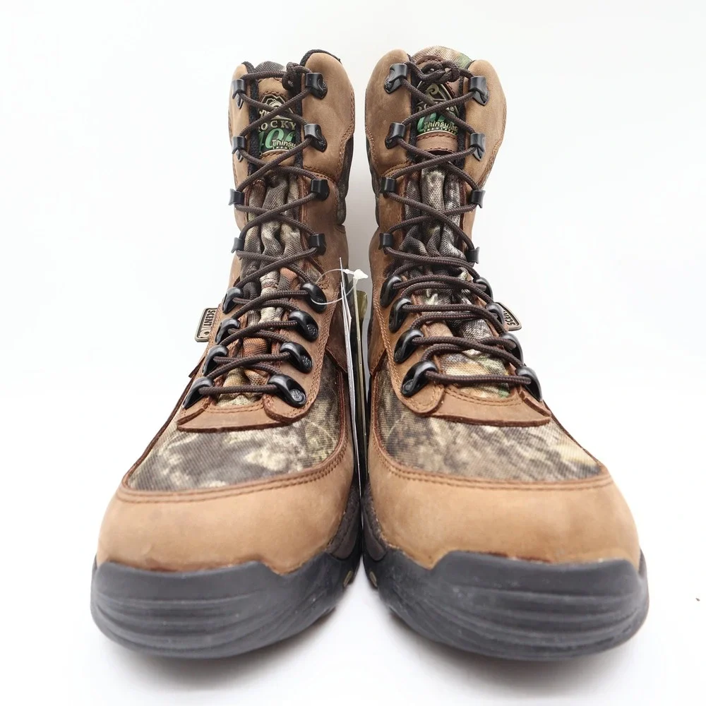 Rocky Y2K Lynx 400 SIQ Hunting Boots Mens 9W Brown Camo Leather New With Box